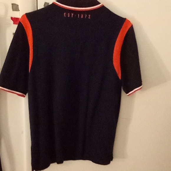 Men's Edinburgh United Kingdom polo shirt size M color dark blue orange - Picture 6 of 9
